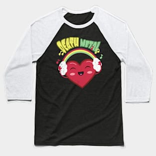 Death Metal Cute Heart Baseball T-Shirt